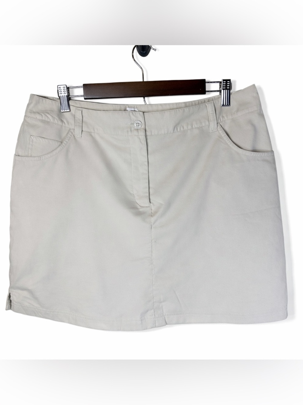 Slazenger Women’s 12 Khaki Golf Skort • Lightweight Stretch • 17” Length